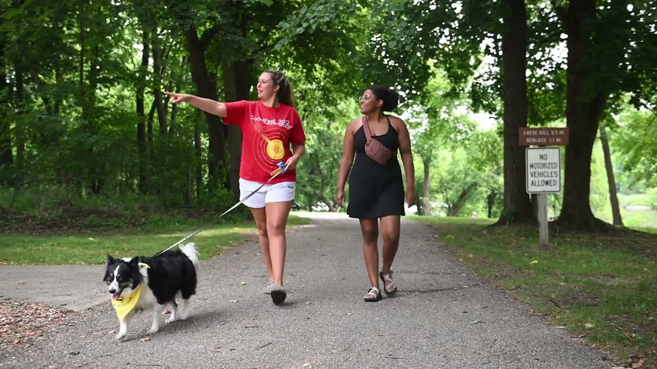 Students enjoying outdoors time in Big Rapids
