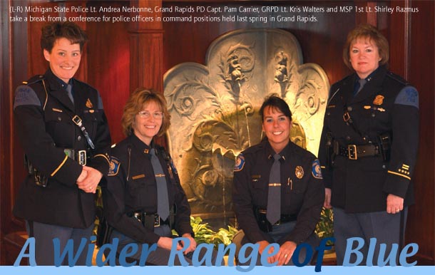 Police officers Andrea Nerbonne, Pam Carrier, Kris Walters and Shirley Razmus