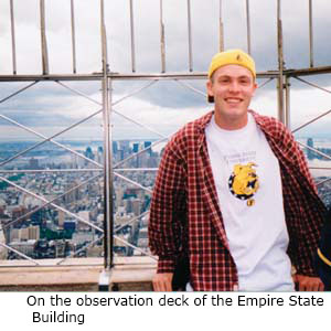 On the observation deck of the Empire State Building