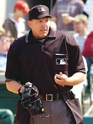 Jeff Kellogg in his umpire uniform