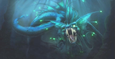 Illustration of a magical dragon