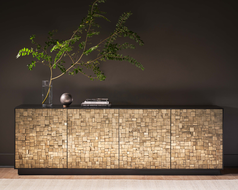 A credenza created out of fool's gold