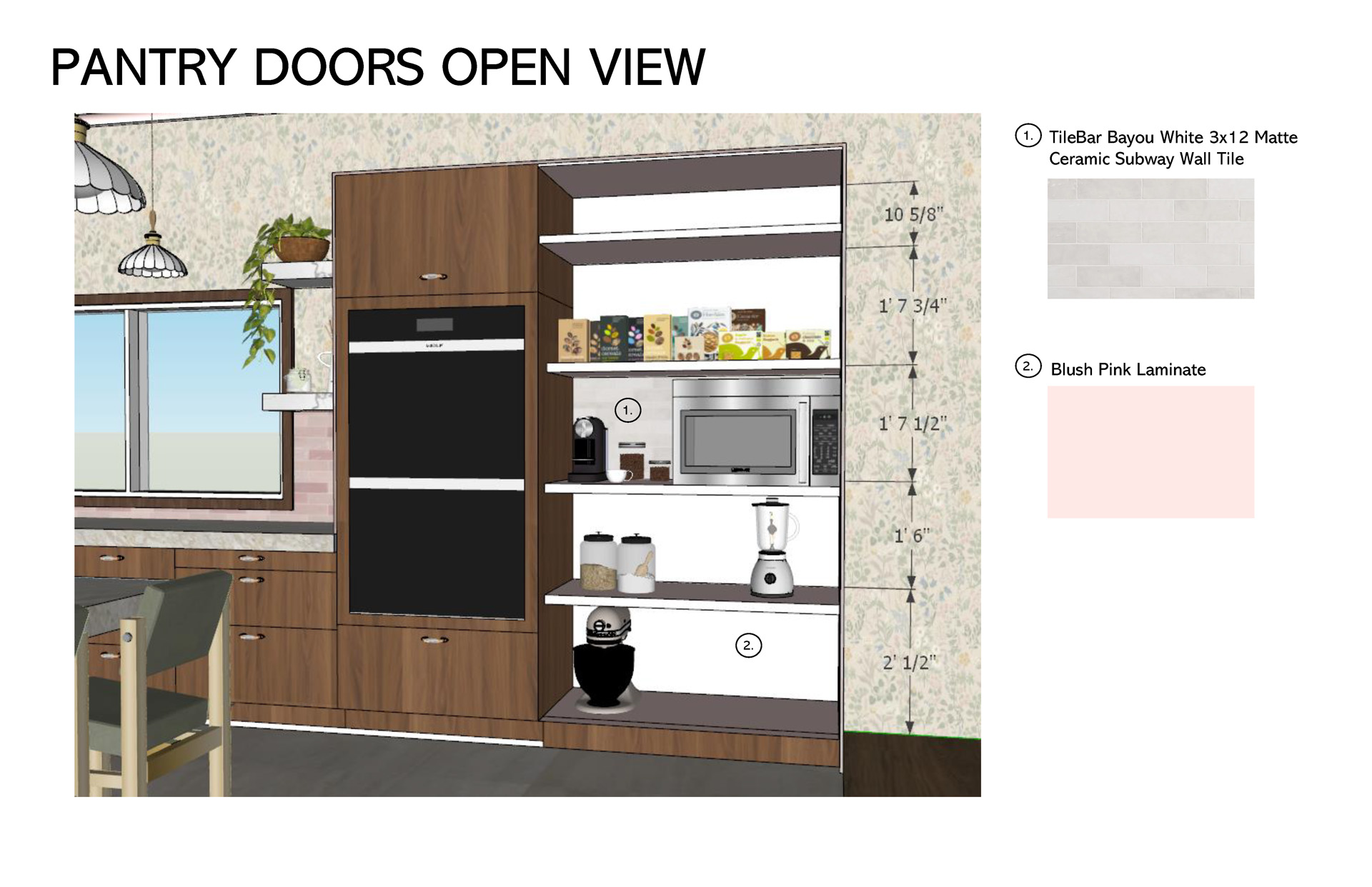 a computer-generated rendering of a residential kitchen