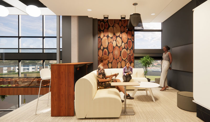 rendering of an office space