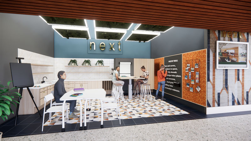 rendering of an office space