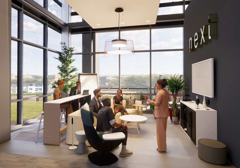 rendering of an office space