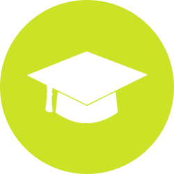 A stencil of a graduation cap