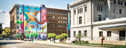 KCAD's urban campus buildings in downtown Grand Rapids, MI