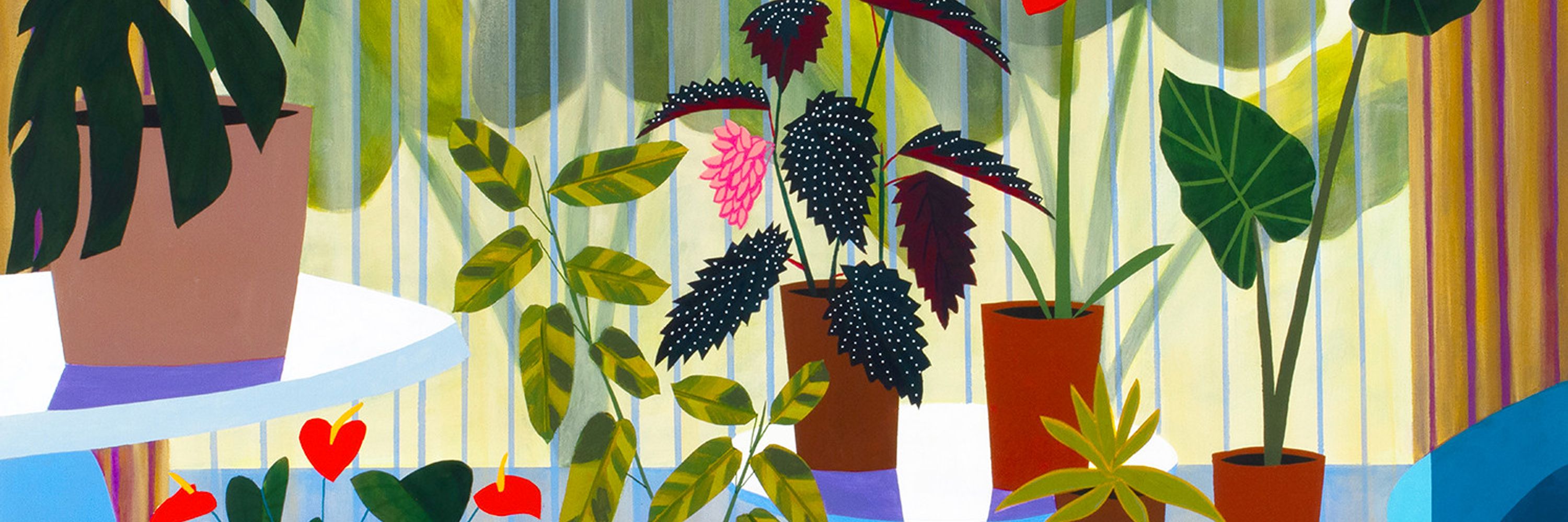 Painting Plants in Window