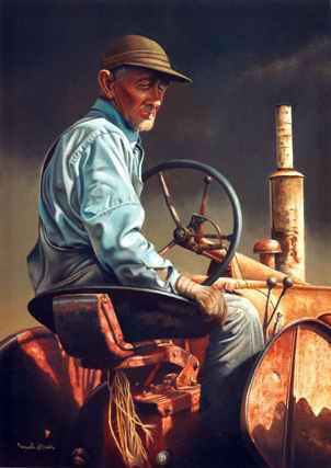 Collins painting of farmer