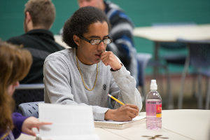 Student in the Writing Center