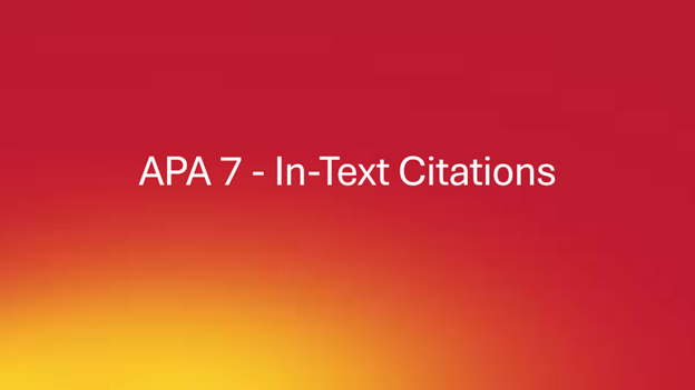 APA In-Text Citations Title Slide