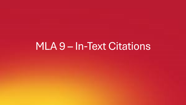 MLA In-Text Citations Title Slide