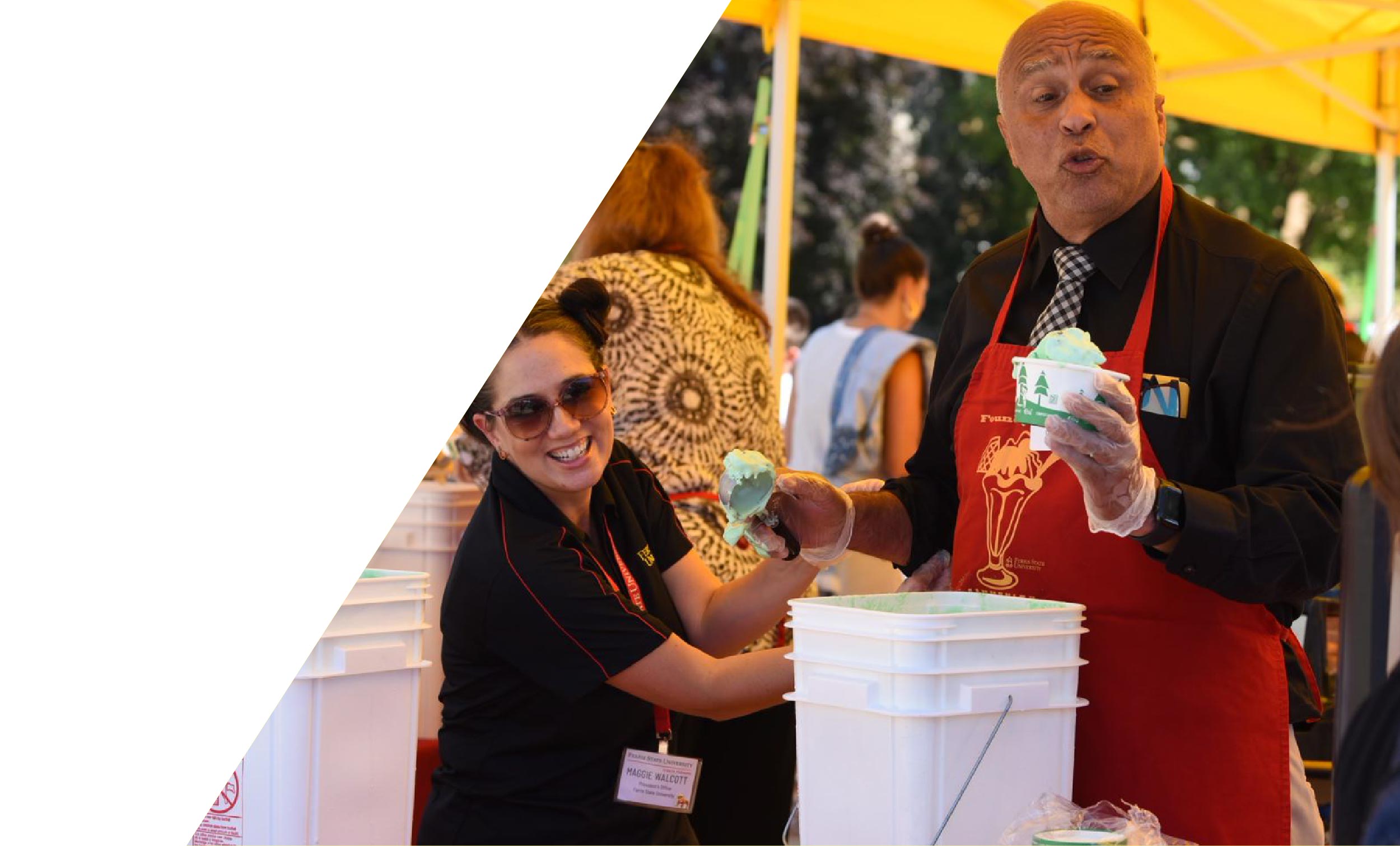 Ferris staff serving ice cream