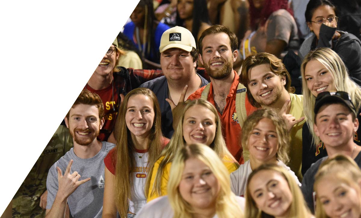 Students at Ferris Football game