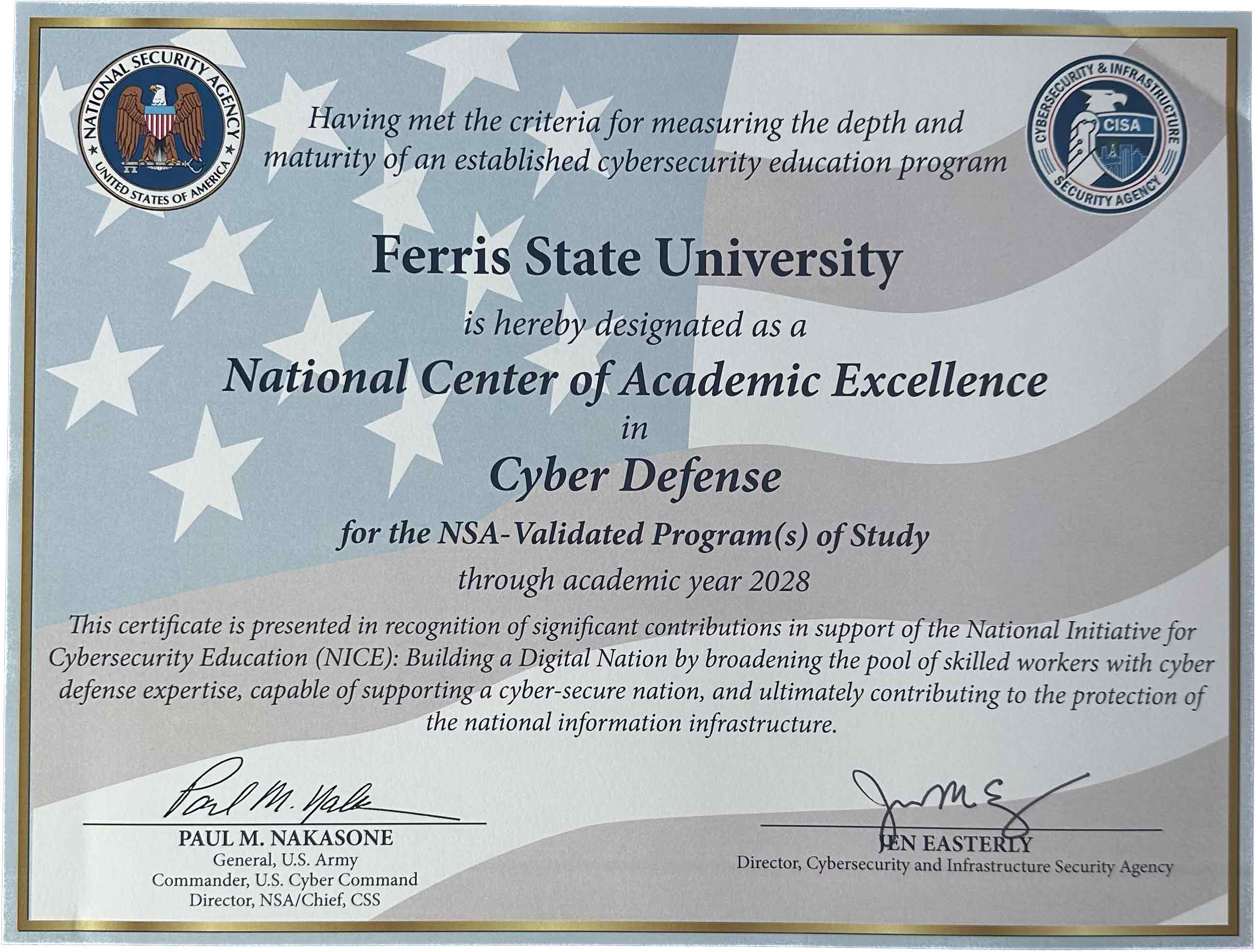 CAE Certificate