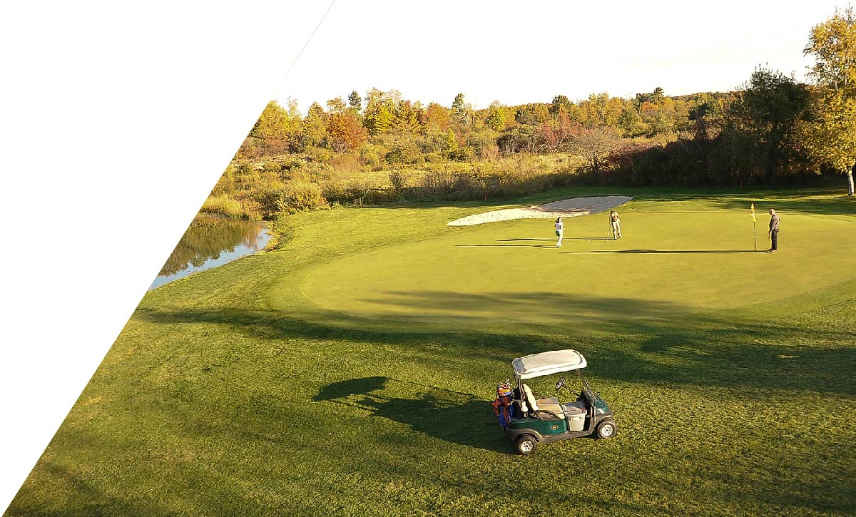 Overhead shot of Katke Golf Course