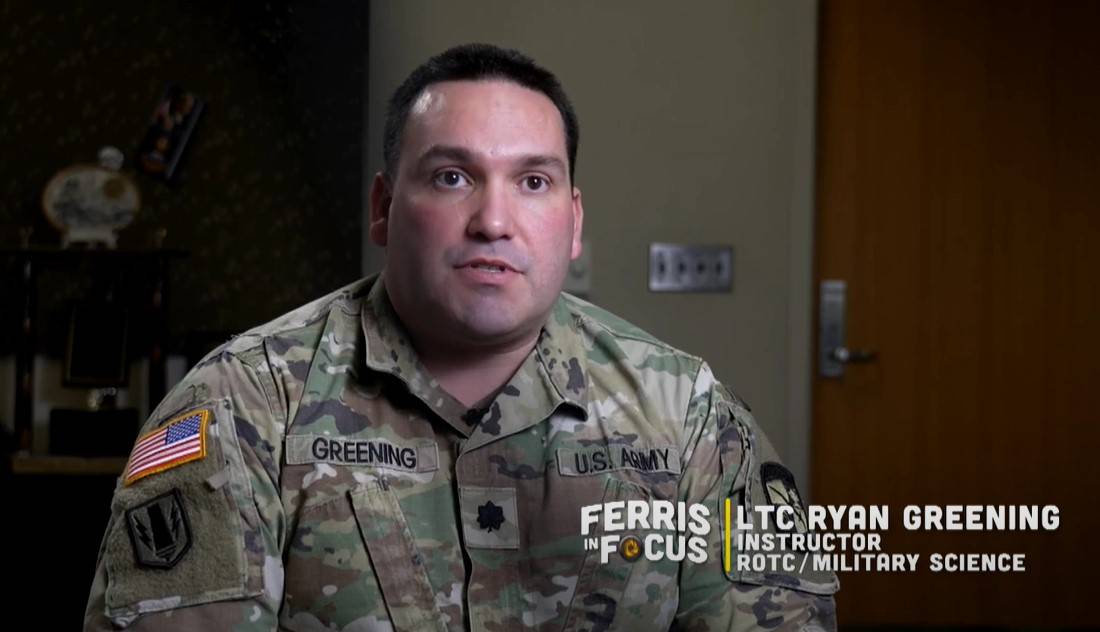 LTC Greening speaking during interview