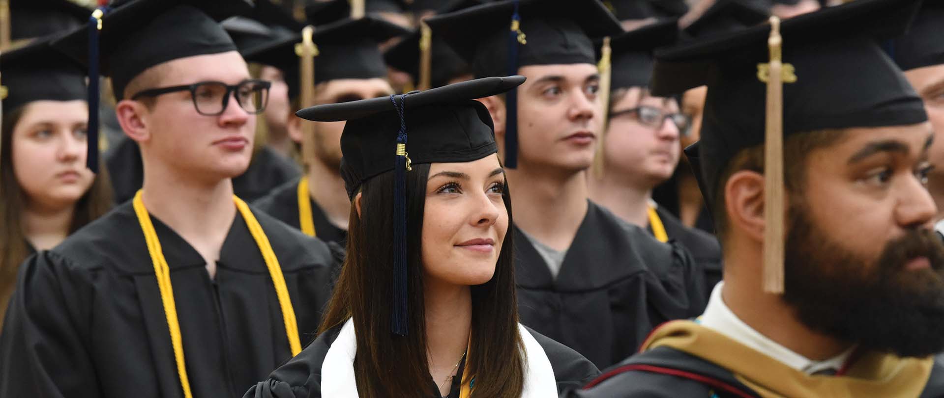 Students at Ferris commencement ceremony