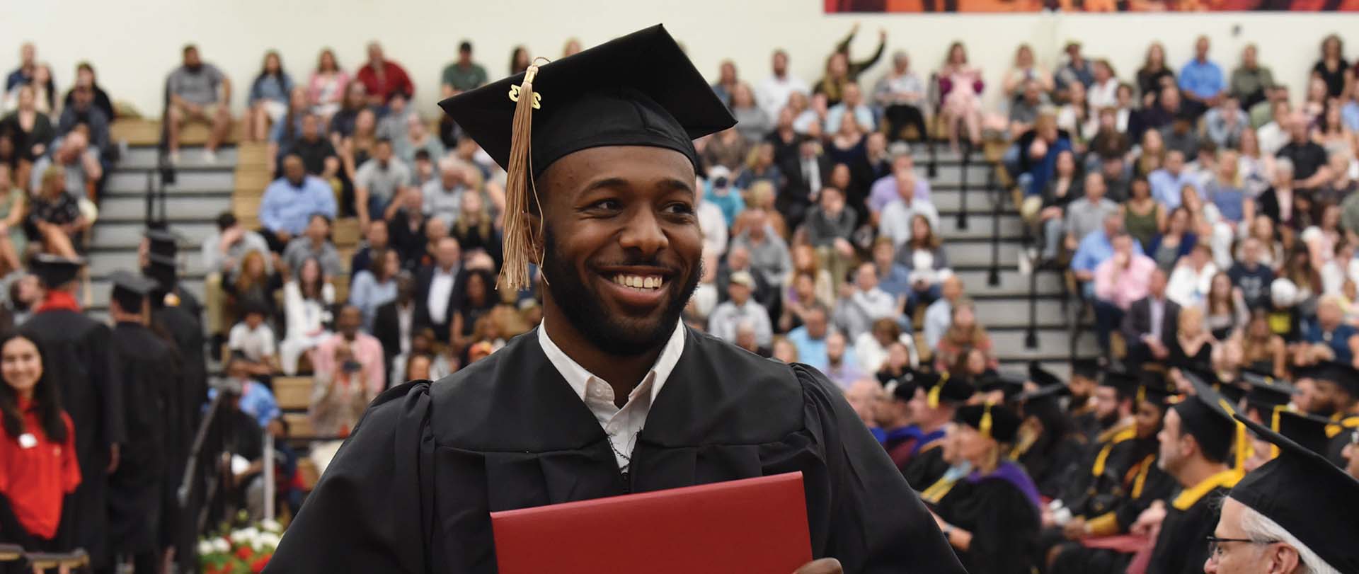 Students at commencement ceremony