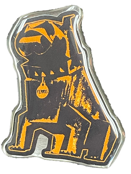 Bulldog Statue Pin