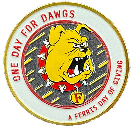 Golden Lanyard One Day for Dawgs team captain pin