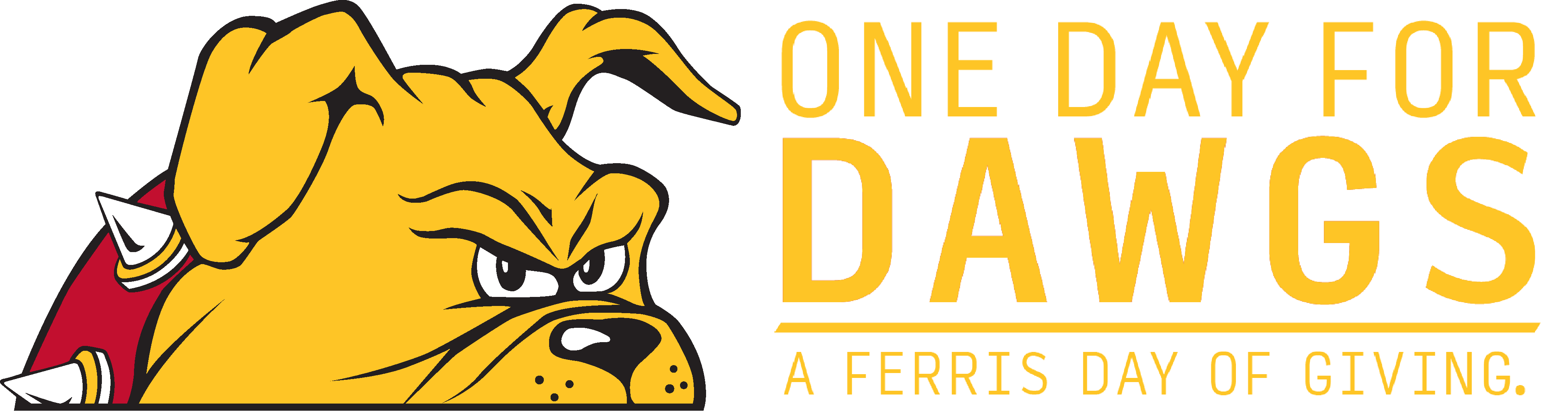 Yellow One Day for Dawgs Logo