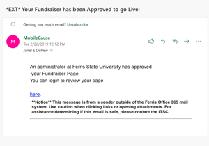 Approval Email