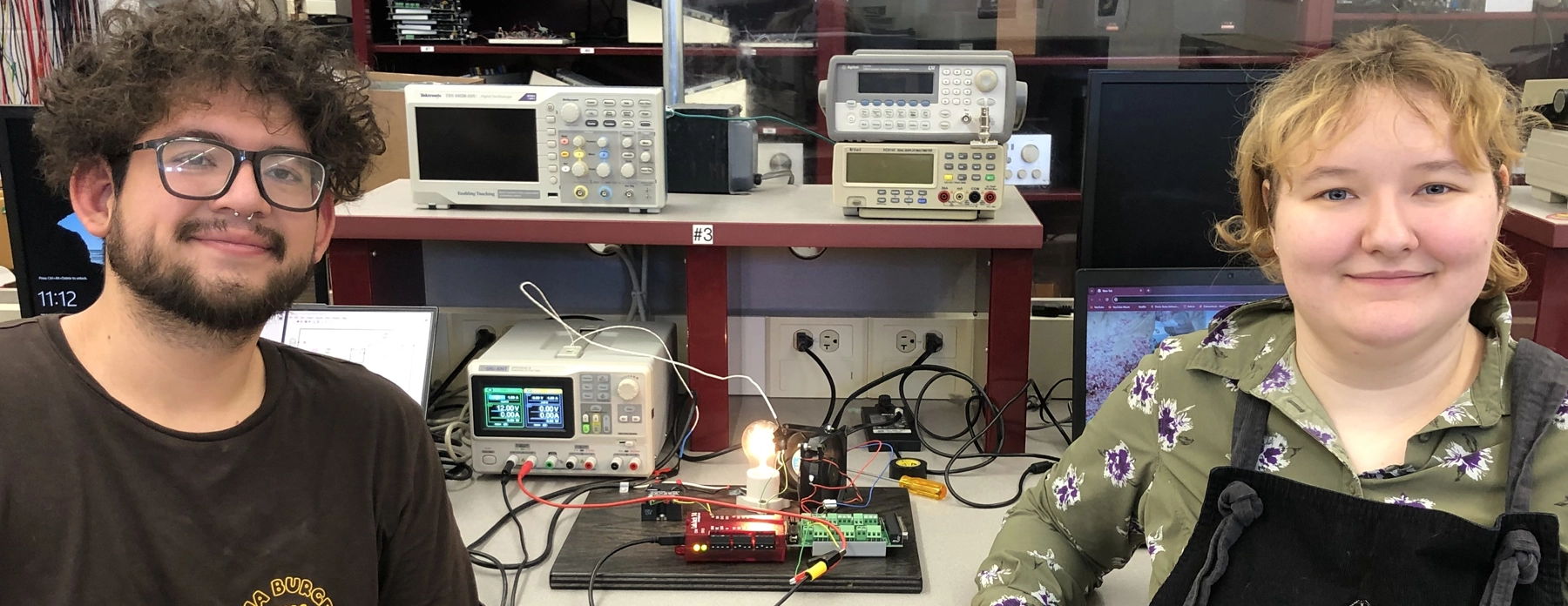 Students in electronics class at Ferris State University