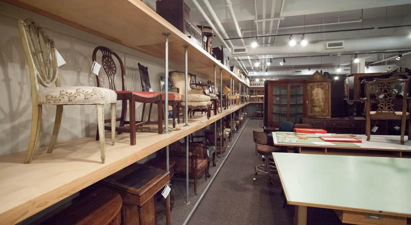A room full of antique furniture