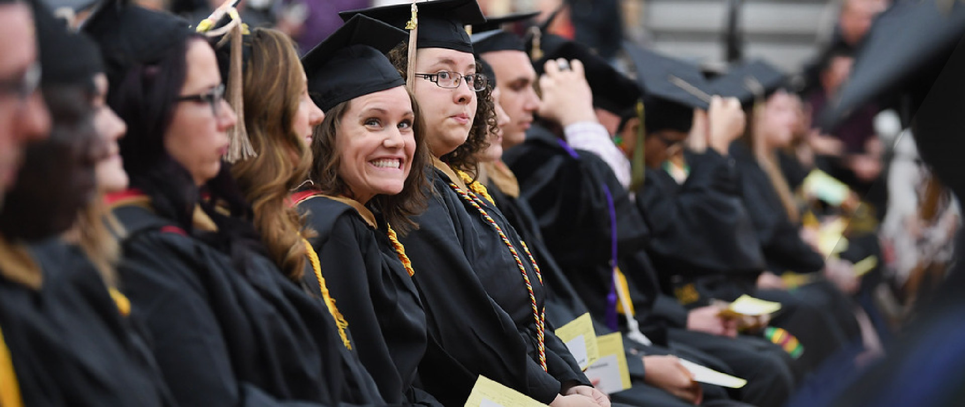 students at commencement ceremony