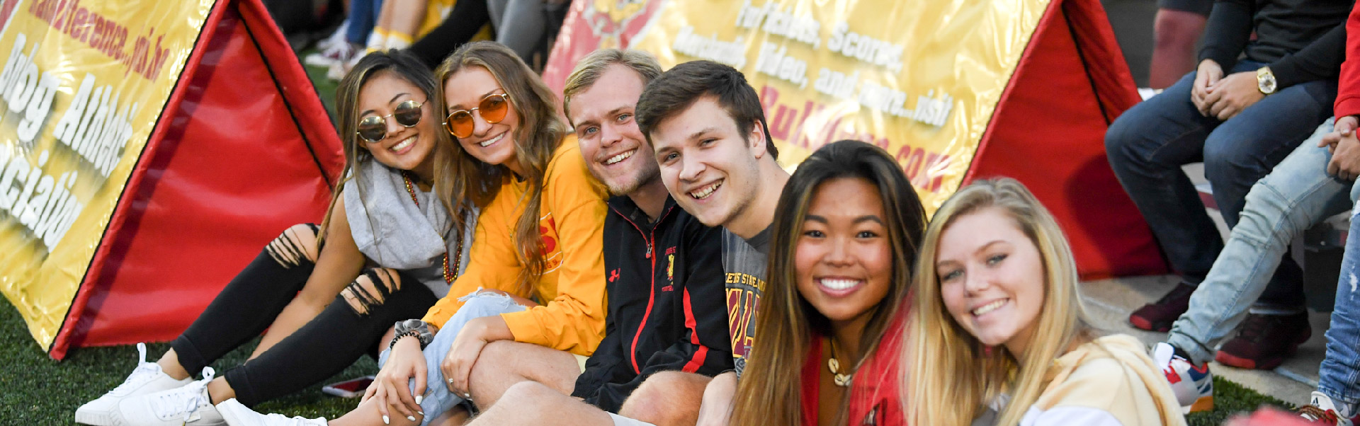 Students posing a Ferris event