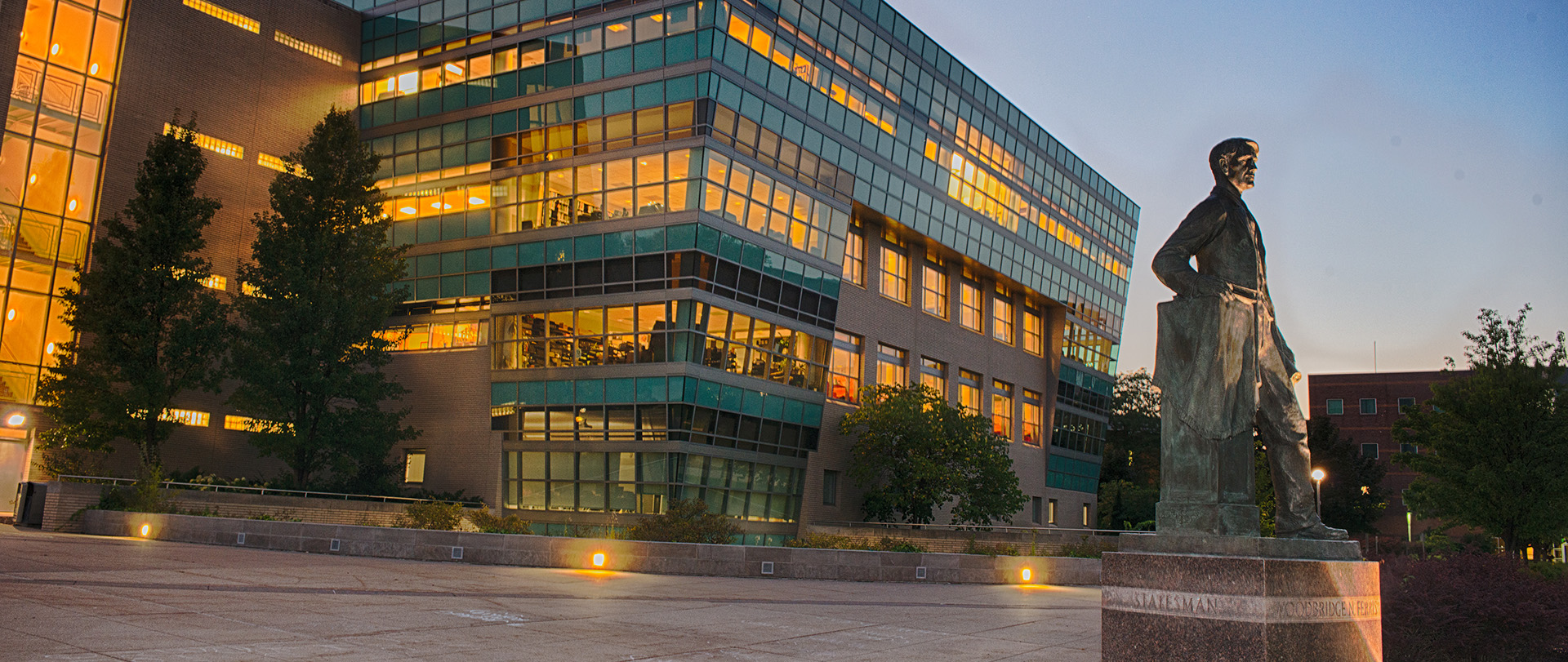 Flite Library at dusk