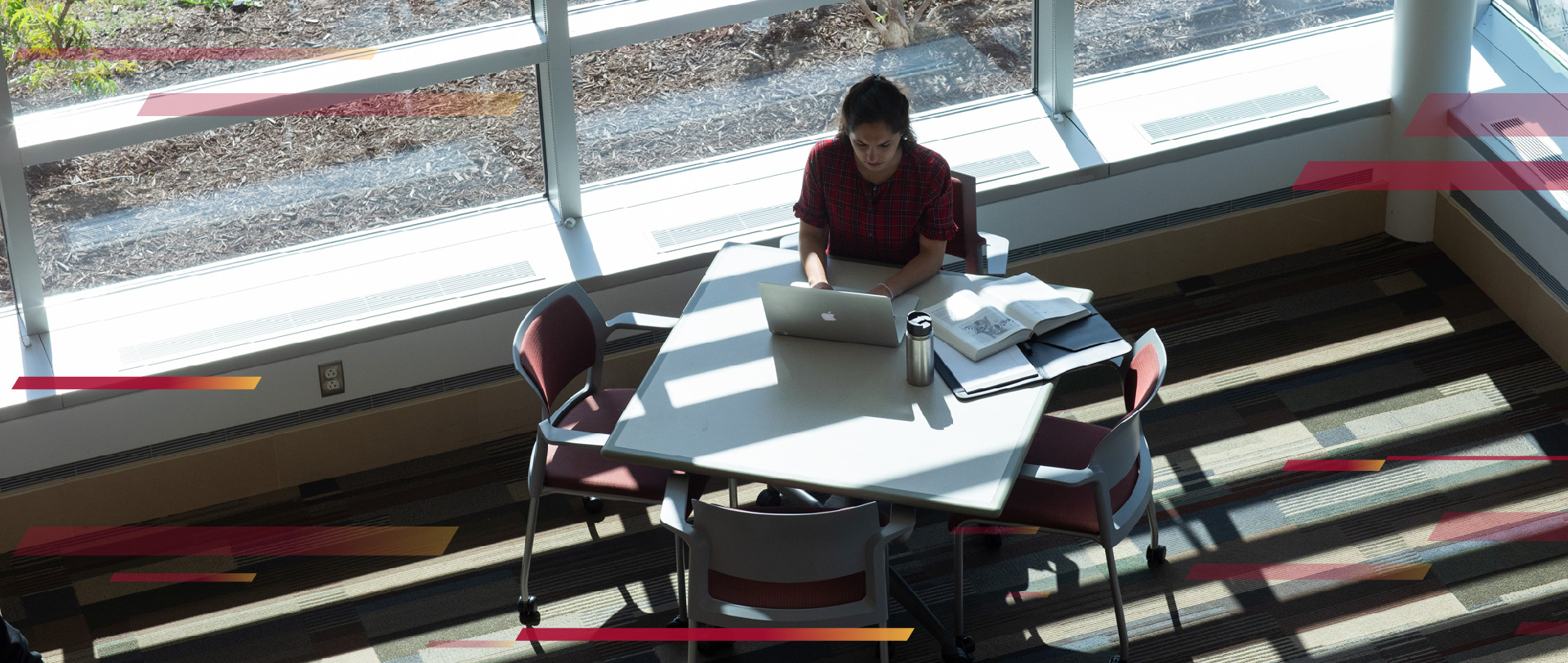 Student working in the David L. Eisler Center