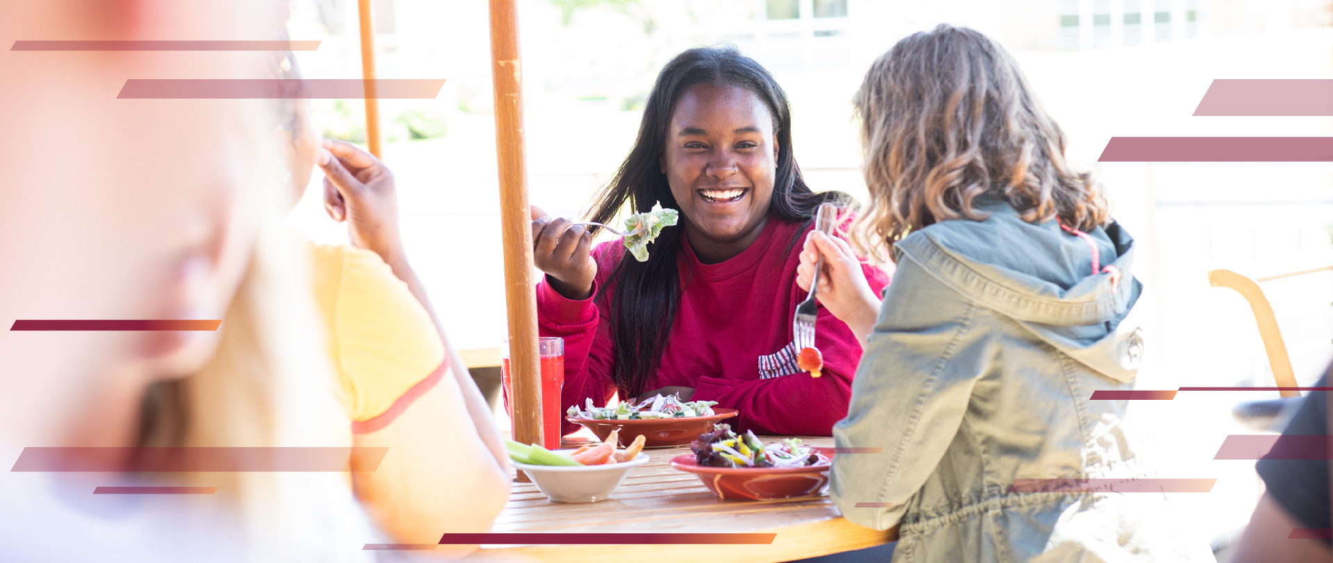 Students eating