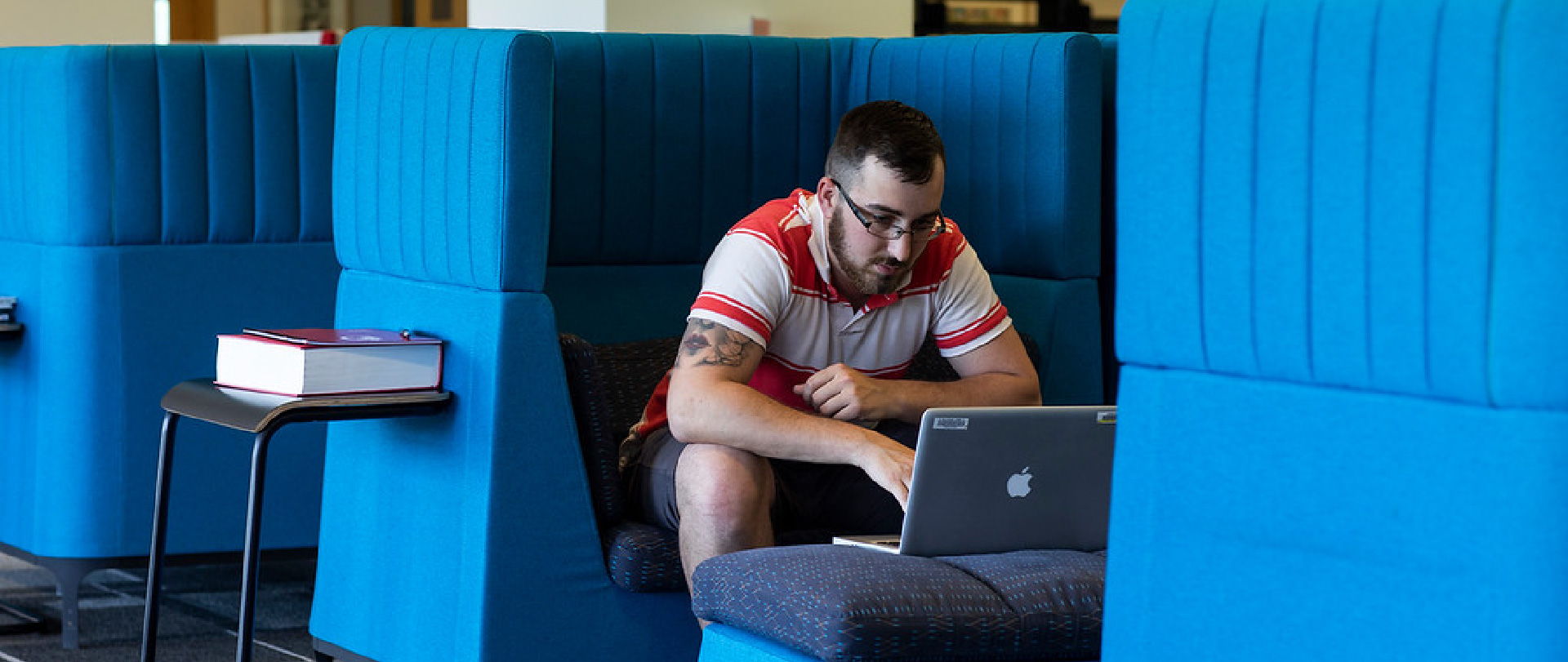 Student working in the David L. Eisler Center