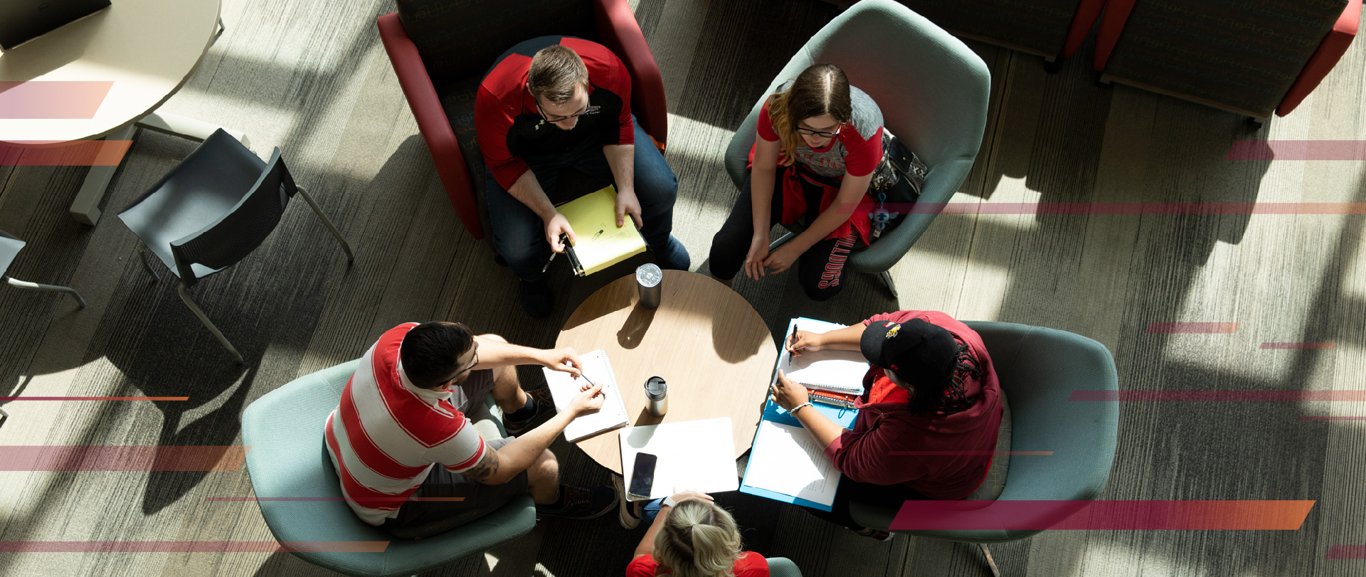 Students studying