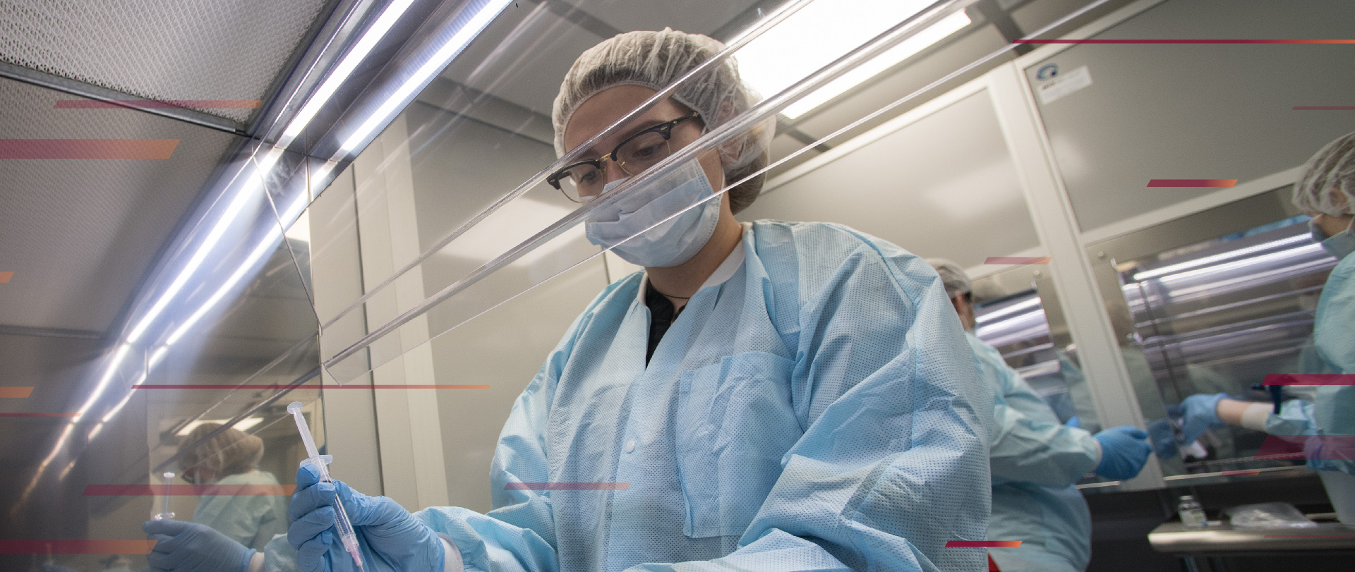 Student working in a lab setting