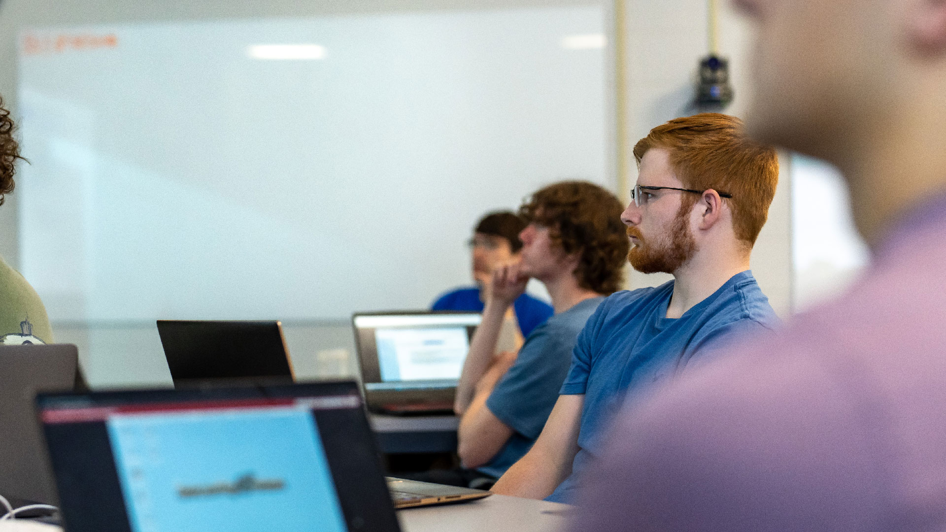 Student sitting in classroom at Ferris State University