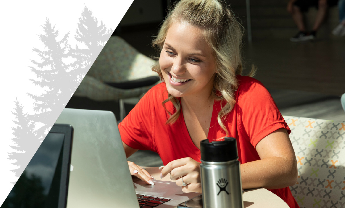 Student on laptop