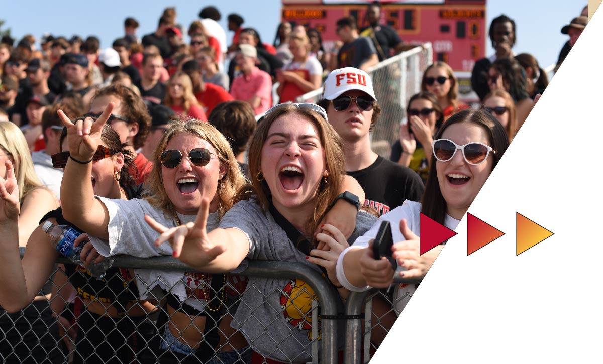 Students at a Ferris State University event