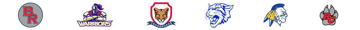 Logos of MOISD high schools, including Big Rapids, Chippewa Hills, Crossroads Academy, Evart, Morley-Standwood, and Reed City