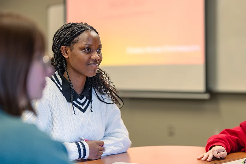 Student in a classroom setting
