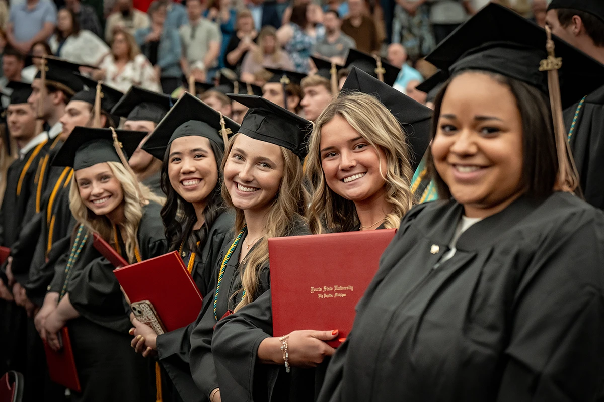 Student meeting with a financial aid advisor at Ferris State University