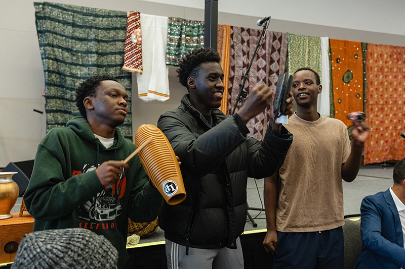 Students attending the International Festival of Cultures at Ferris State University