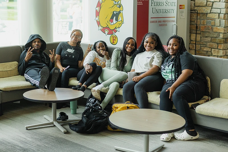 Students at the Eisler Center on the campus of Ferris State University