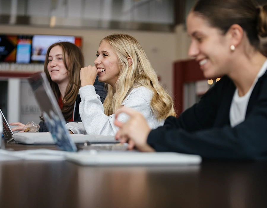 Students working with a tutor at Ferris State University
