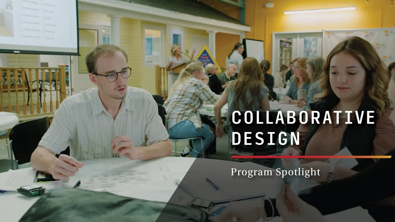 Student in collaborative design class