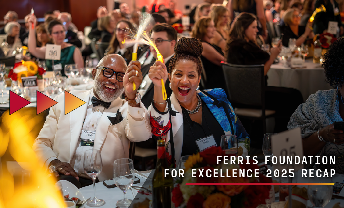 Donors at the 2025 Gala waiving glow sticks