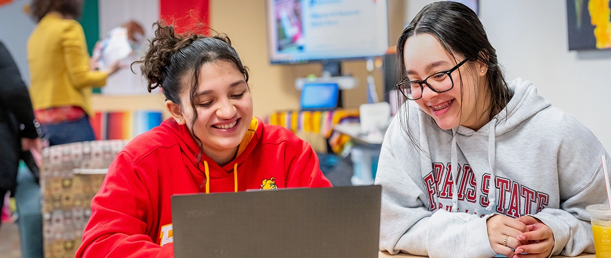 students studying